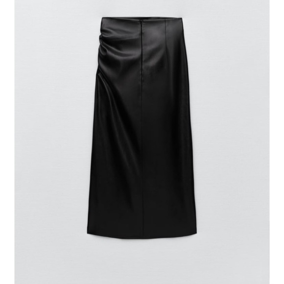 Zara Faux Leather Skirt - Picture 10 of 16